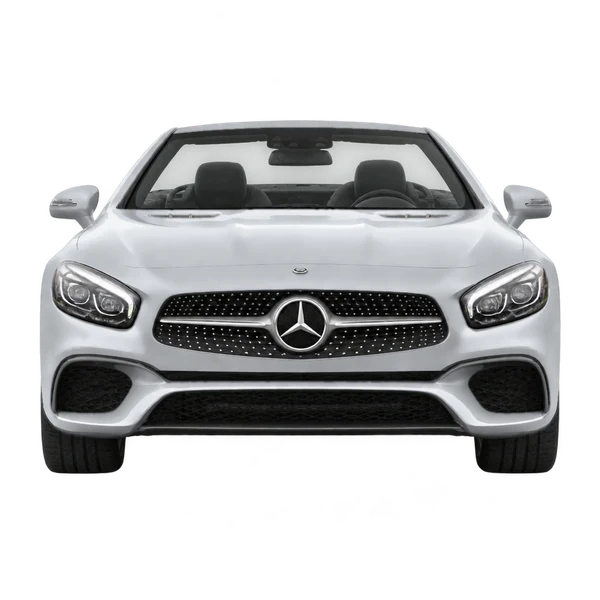 Mercedes-Benz SL-Class 2017 باللون فضي، منظر أمامي