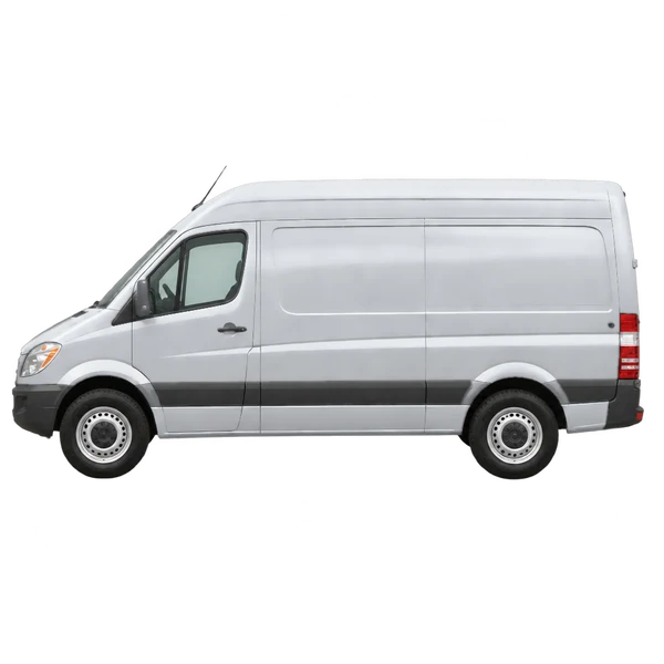 Mercedes-Benz Sprinter 2003 argent, vue côté (vers la gauche)