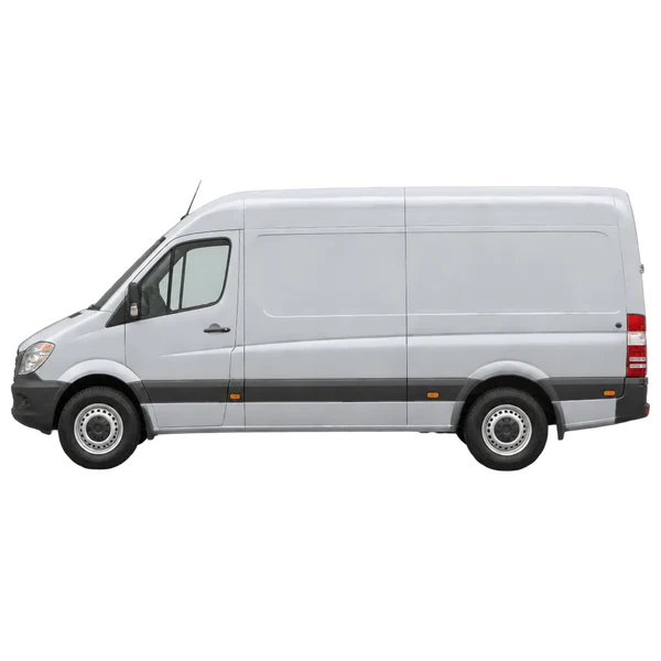 2009 Mercedes-Benz Sprinter in Silber, Ansicht: Seite (nach links gerichtet)