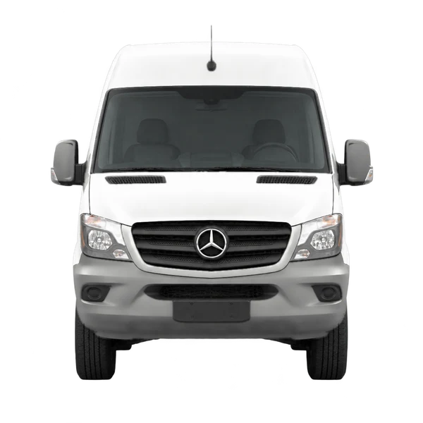 Mercedes-Benz Sprinter 2016 باللون أبيض، منظر أمامي