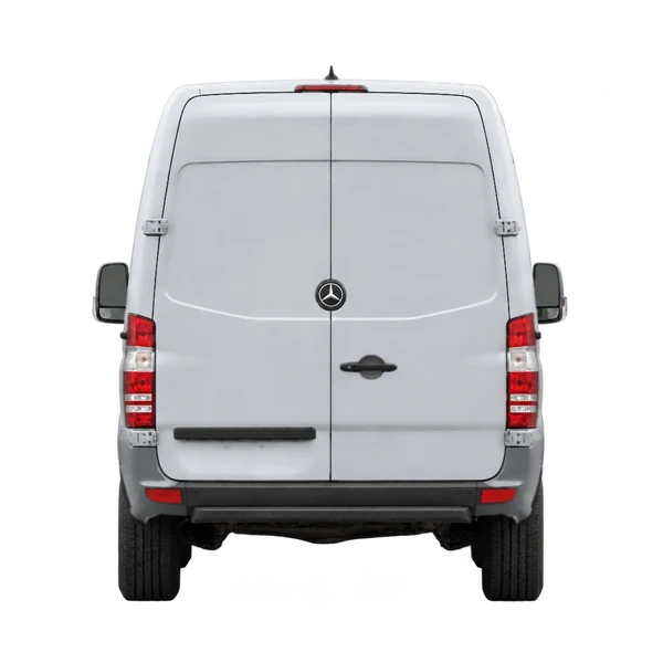 2017 Mercedes-Benz Sprinter in Silber, Ansicht: Heck