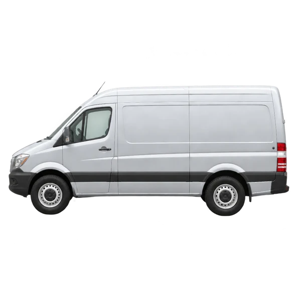 2018 Mercedes-Benz Sprinter in Silber, Ansicht: Seite (nach links gerichtet)