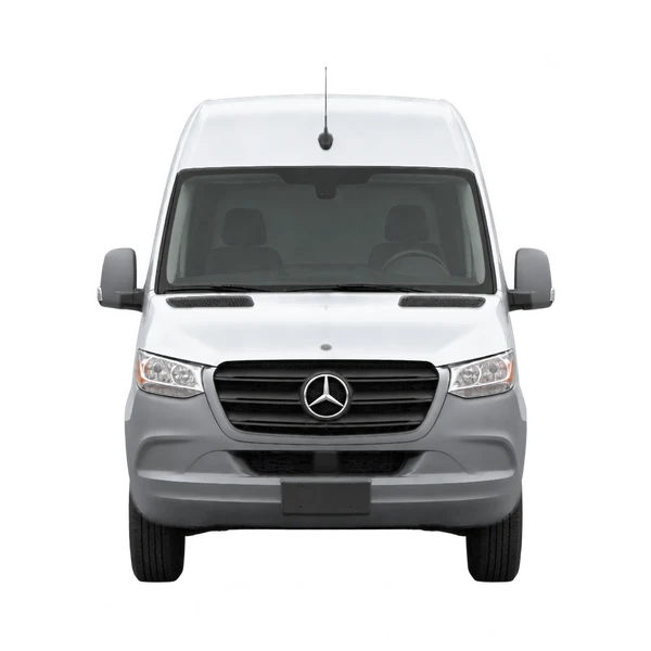 シルバーの2020 Mercedes-Benz Sprinter(正面ビュー)