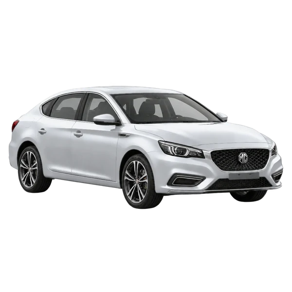 silver 2019 MG 6 front three-quarter (facing left) view