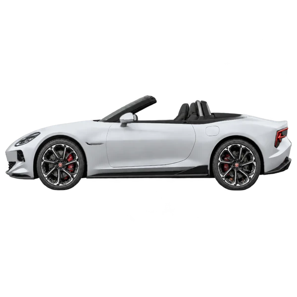 silver 2024 MG Cyberster side (facing left) view