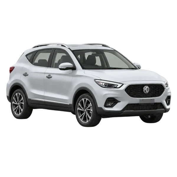 MG ZS 2022 en plateado, vista frontal tres cuartos (hacia la izquierda)