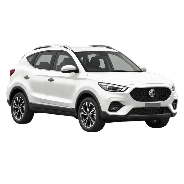 MG ZS 2022 en blanco, vista frontal tres cuartos (hacia la izquierda)