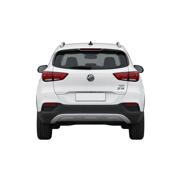 MG ZS 2026 باللون أبيض، منظر من الخلف