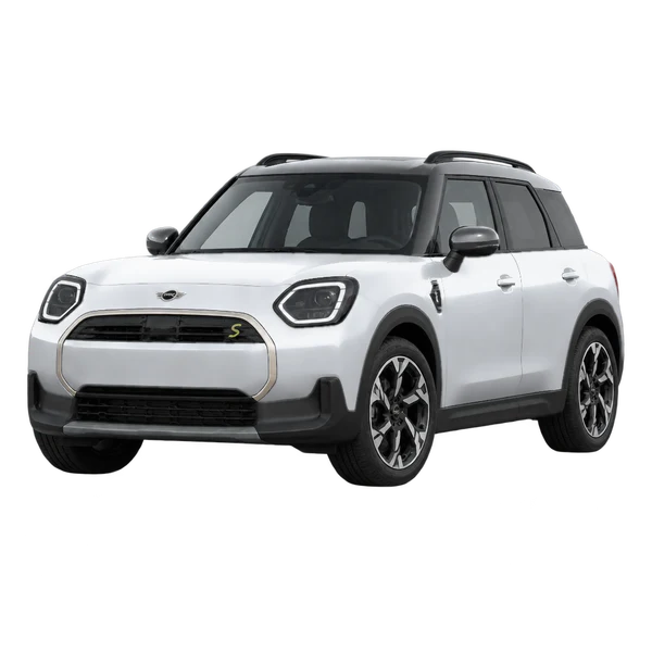 2024 MINI Aceman in Silber, Ansicht: Dreiviertelansicht vorne (nach links gerichtet)