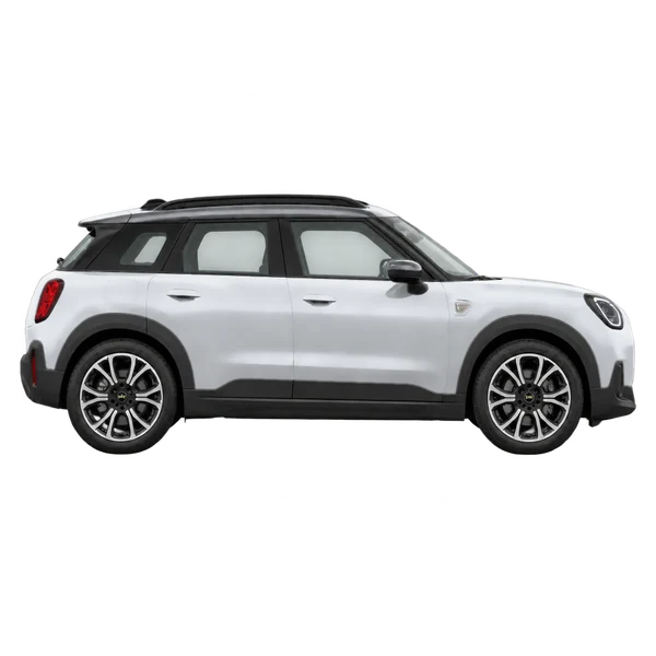 2025 MINI Aceman in Silber, Ansicht: Seite (nach rechts gewandt)