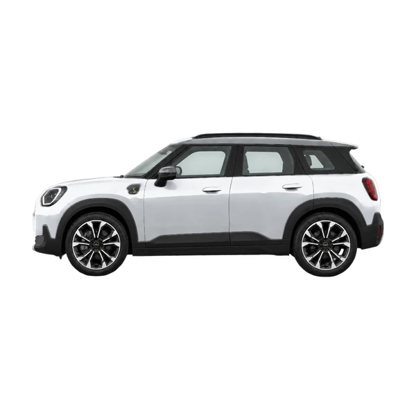 2026 MINI Aceman in Silber, Ansicht: Seite (nach links gerichtet)