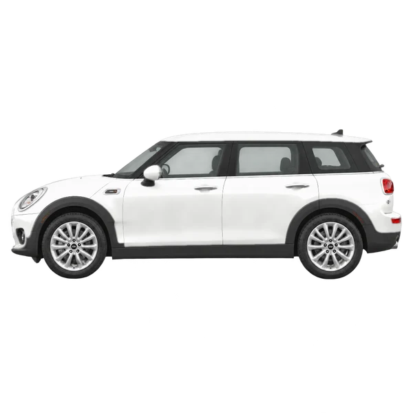 MINI Clubman 2023 blanc, vue côté (vers la gauche)