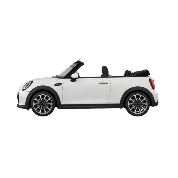 MINI Convertible 2024 blanc, vue côté (vers la gauche)