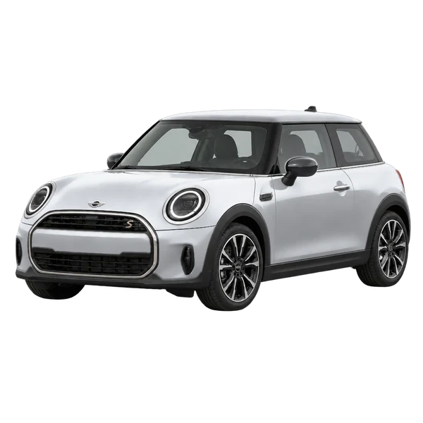 MINI Cooper C 2 Door 2027 argent, vue trois-quarts avant (orienté vers la gauche)