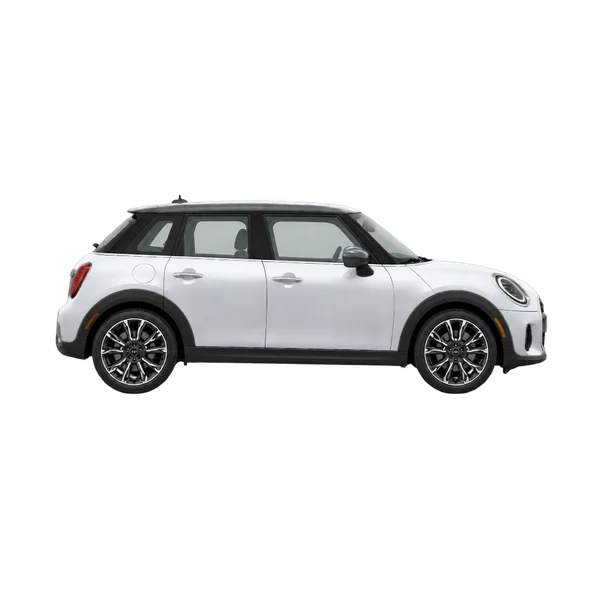 MINI Cooper C 2026 باللون فضي، منظر منظر جانبي (باتجاه اليمين)