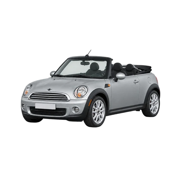 MINI Cooper Convertible 2010 argent, vue trois-quarts avant (orienté vers la gauche)