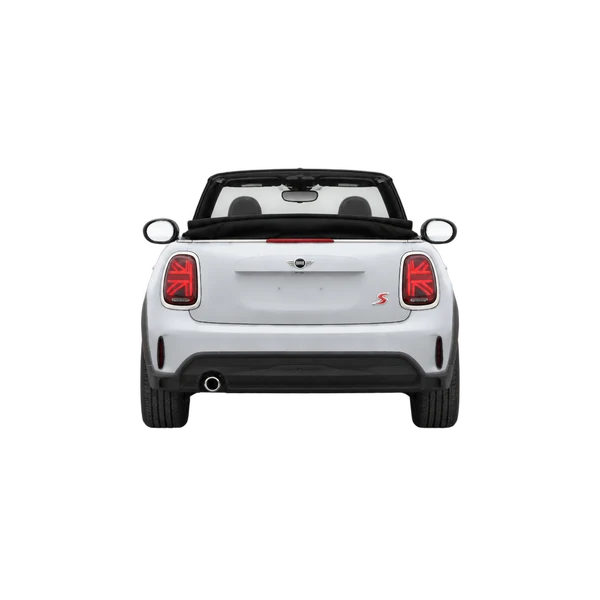 MINI Cooper Convertible 2026 prata, vista traseira