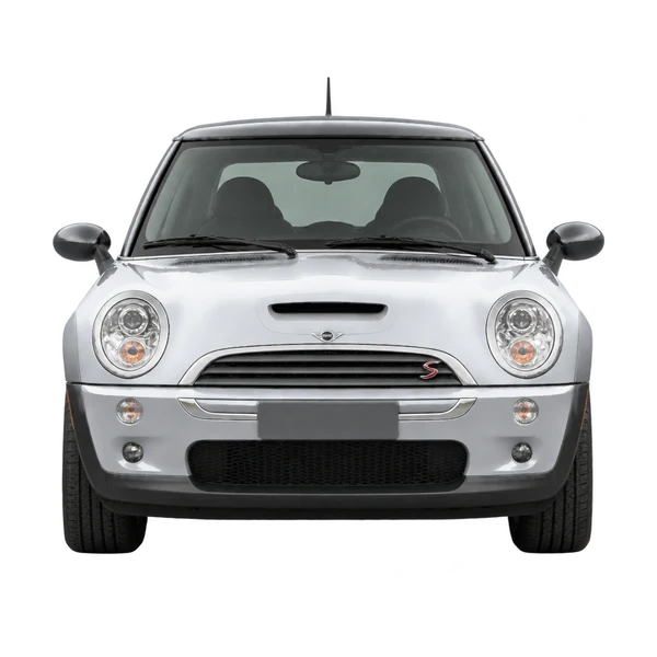 シルバーの2005 MINI Cooper S（正面ビュー）