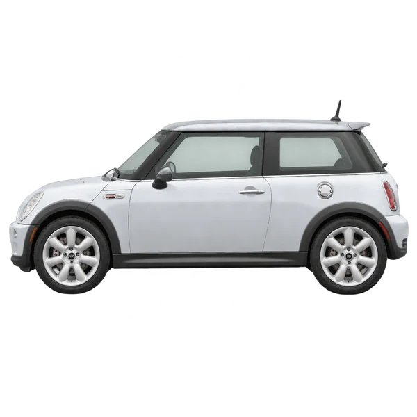 シルバーの2005 MINI Cooper S（側面（左向き）ビュー）