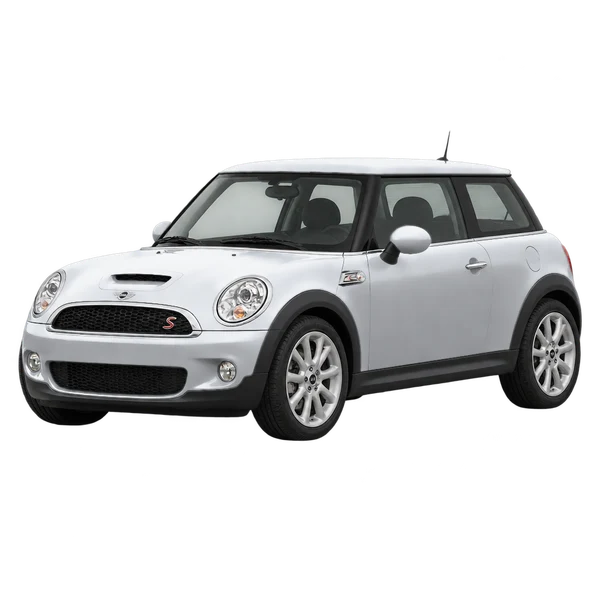 シルバーの2006 MINI Cooper S（フロントスリークォーター(左向き)ビュー）