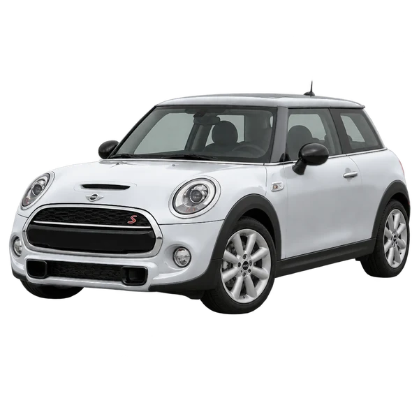 シルバーの2014 MINI Cooper S（フロントスリークォーター(左向き)ビュー）