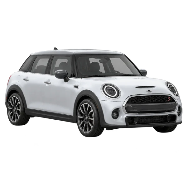 シルバーの2022 MINI Cooper S（フロントスリークォーター(左向き)ビュー）