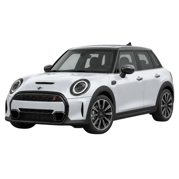 シルバーの2024 MINI Cooper S（フロントスリークォーター(左向き)ビュー）