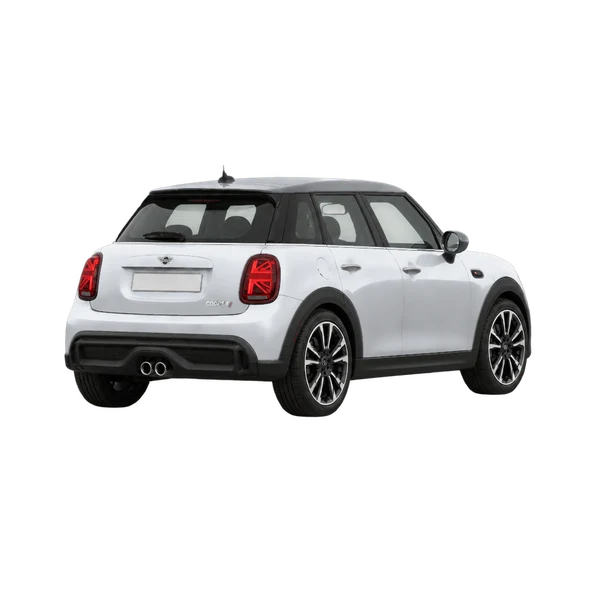 シルバーの2024 MINI Cooper S（リア斜め（左向き）ビュー）