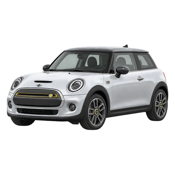 シルバーの2019 MINI Cooper SE(フロントスリークォーター(左向き)ビュー)