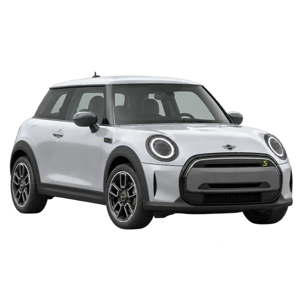 シルバーの2023 MINI Cooper SE(フロントスリークォーター(左向き)ビュー)