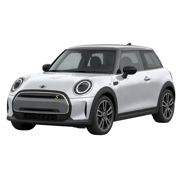 シルバーの2024 MINI Cooper SE(フロントスリークォーター(左向き)ビュー)