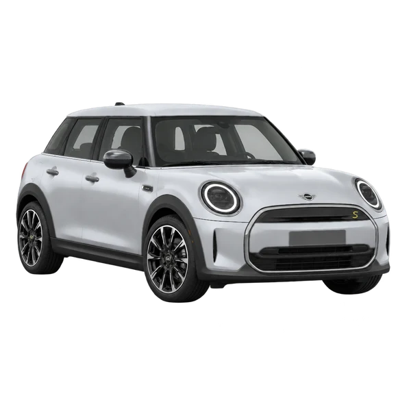 シルバーの2025 MINI Cooper SE(フロントスリークォーター(左向き)ビュー)