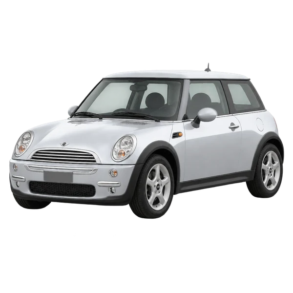 2004 MINI COOPER — Front three-quarter (facing left)、silver