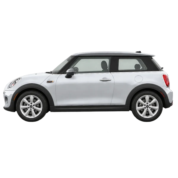 シルバーの2021 MINI Cooper（側面（左向き）ビュー）