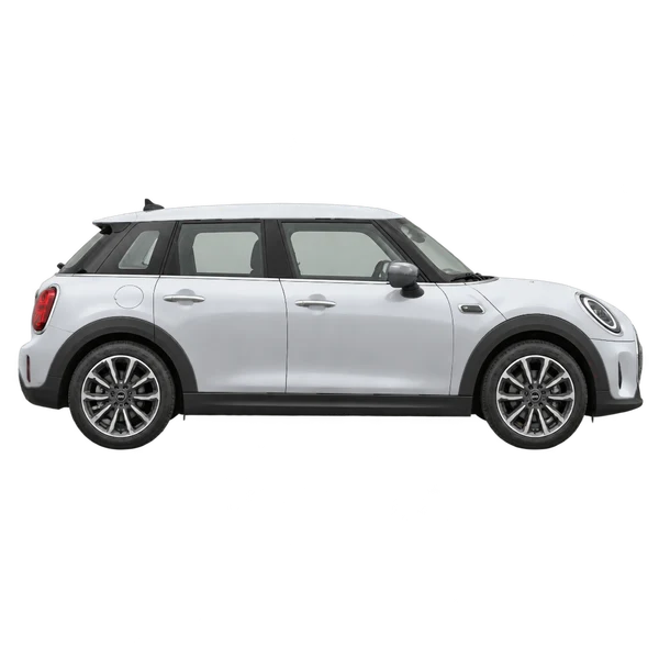 2024 MINI Cooper in Silber, Ansicht: Seite (nach rechts gewandt)