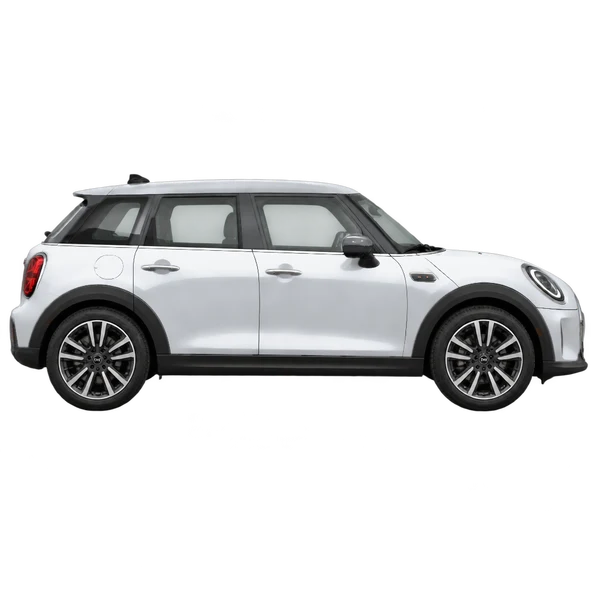 2025 MINI Cooper in Silber, Ansicht: Seite (nach rechts gewandt)