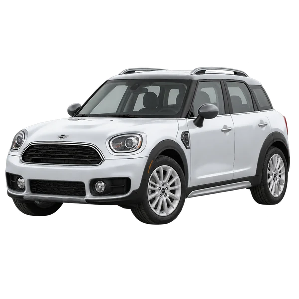MINI Countryman Cooper 2017 en plateado, vista frontal tres cuartos (hacia la izquierda)