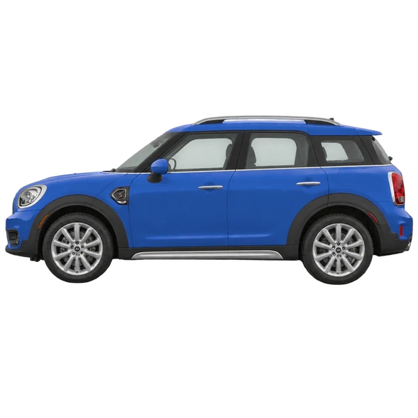 MINI Countryman 2021 azul, vista lateral (voltada para a esquerda)