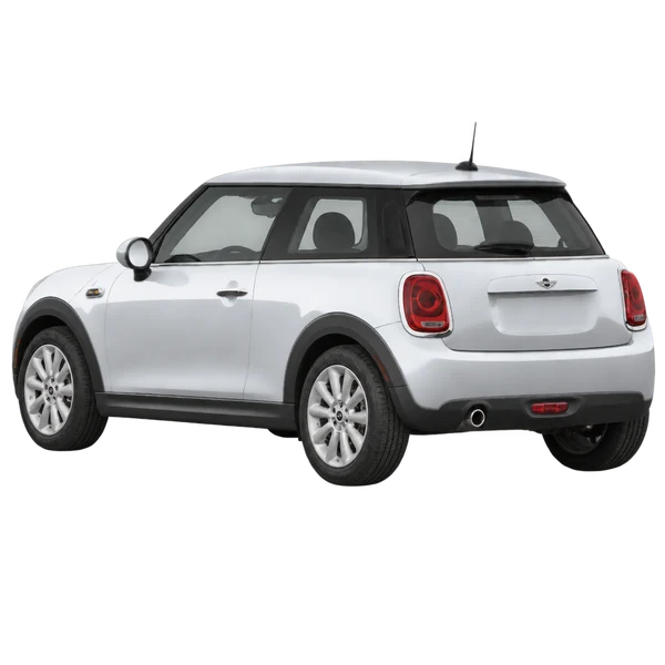 MINI Hardtop 2015 argent, vue trois-quarts arrière (orienté vers la gauche)