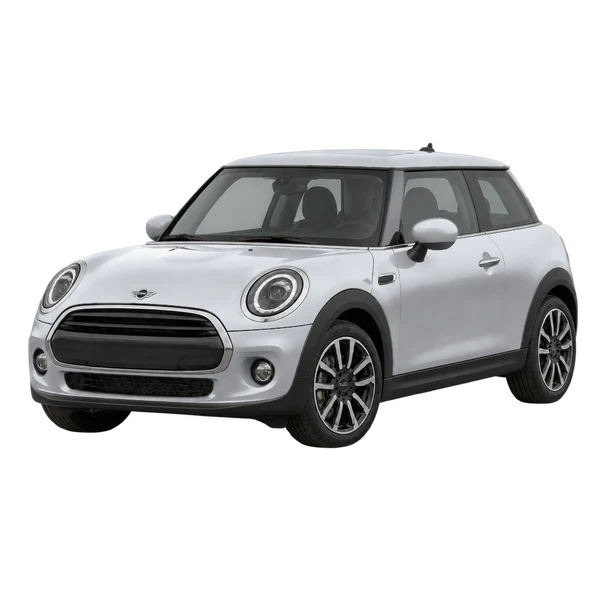 MINI Hardtop 2022 argent, vue trois-quarts avant (orienté vers la gauche)