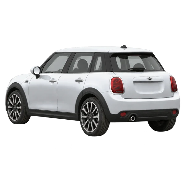 MINI Hardtop 2022 argent, vue trois-quarts arrière (orienté vers la gauche)