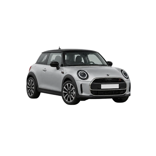 MINI Hardtop 2025 argent, vue trois-quarts avant (orienté vers la gauche)
