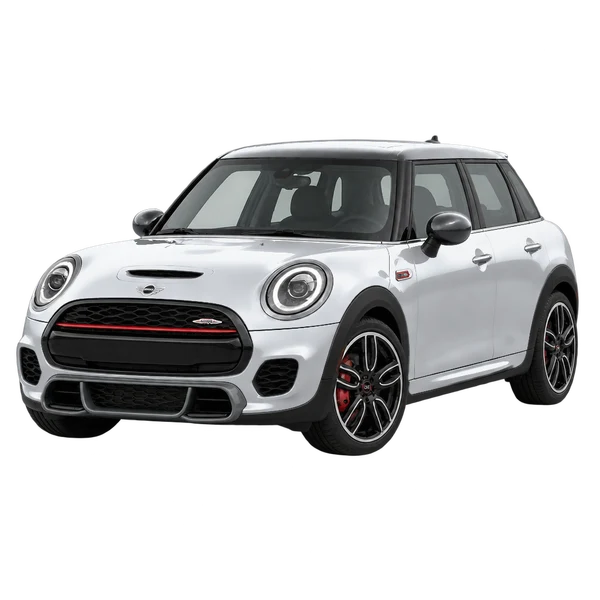 MINI John Cooper Works 2016 en plateado, vista frontal tres cuartos (hacia la izquierda)