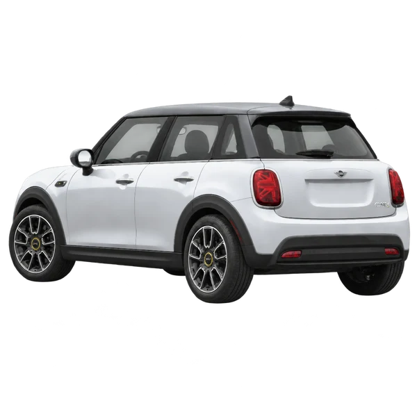 MINI Mini Cooper SE 2024 argent, vue trois-quarts arrière (orienté vers la gauche)