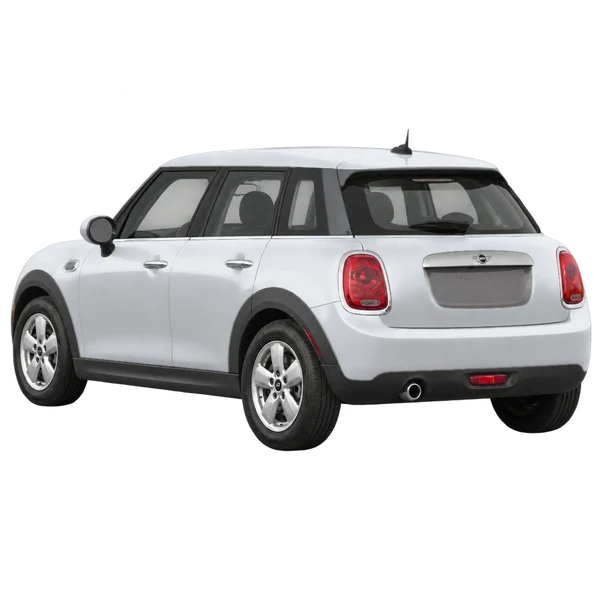 シルバーの2016 MINI One（リア斜め（左向き）ビュー）