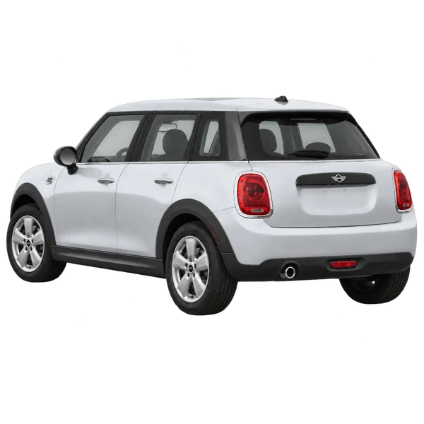 シルバーの2017 MINI One（リア斜め（左向き）ビュー）