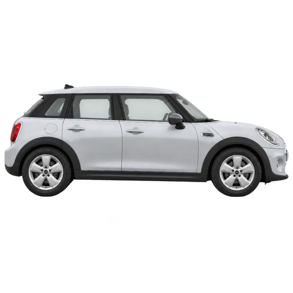 シルバーの2017 MINI One（側面（右向き）ビュー）