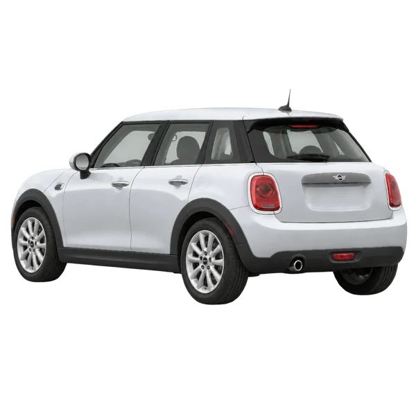 シルバーの2018 MINI One（リア斜め（左向き）ビュー）