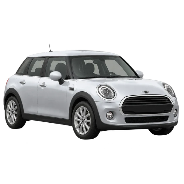 シルバーの2019 MINI One（フロントスリークォーター(左向き)ビュー）