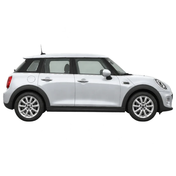 シルバーの2019 MINI One（側面（右向き）ビュー）